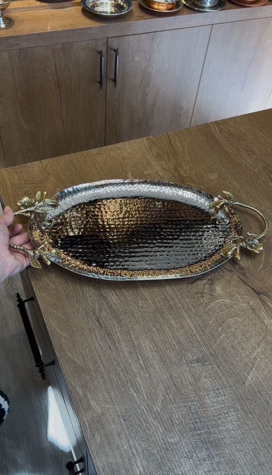 Bakır Oval Sunumluk